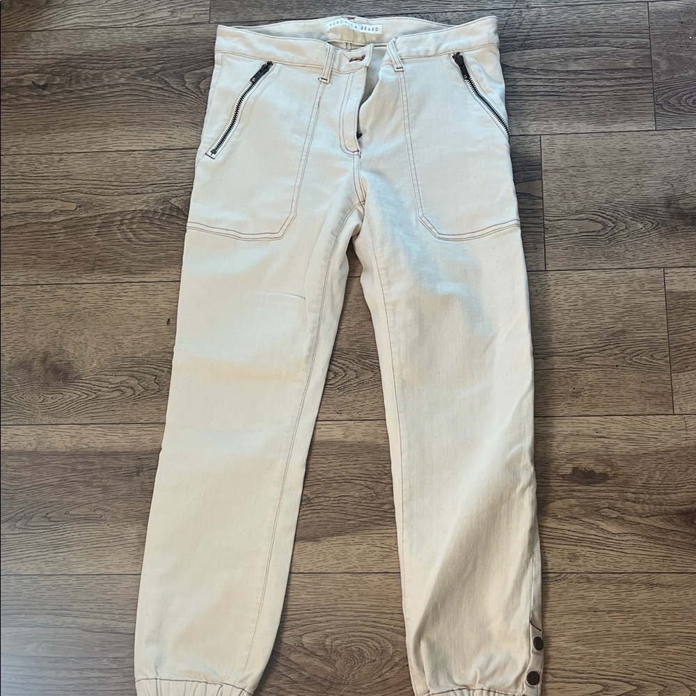 Veronica Beard Cream skinny Jeans